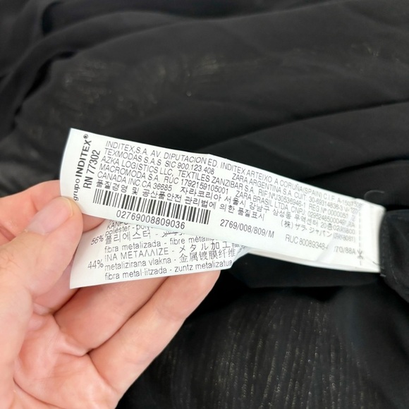 ZARA Limited Edition Maxi Dress With Metallic Silver Thread Size M - Picture 10 of 12